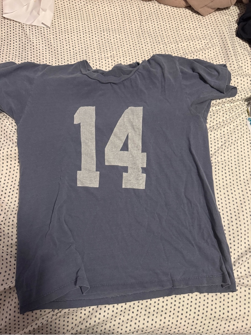 Brandy Melville Light Blue Graphic '14' Tee - Picture 4 of 4
